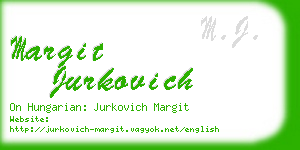 margit jurkovich business card